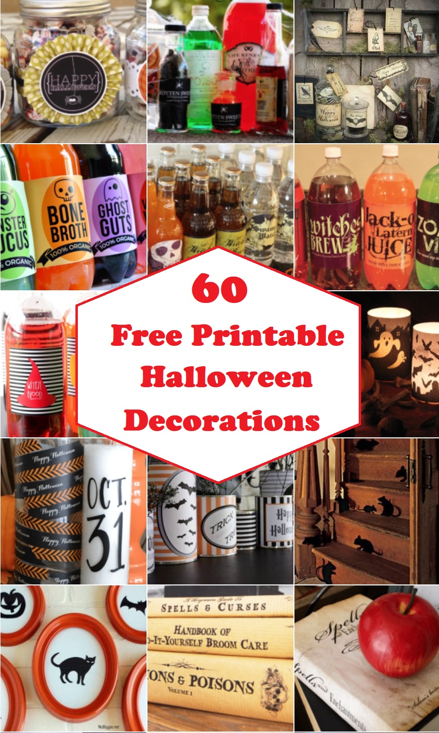 60 Free Printable Halloween Decorations